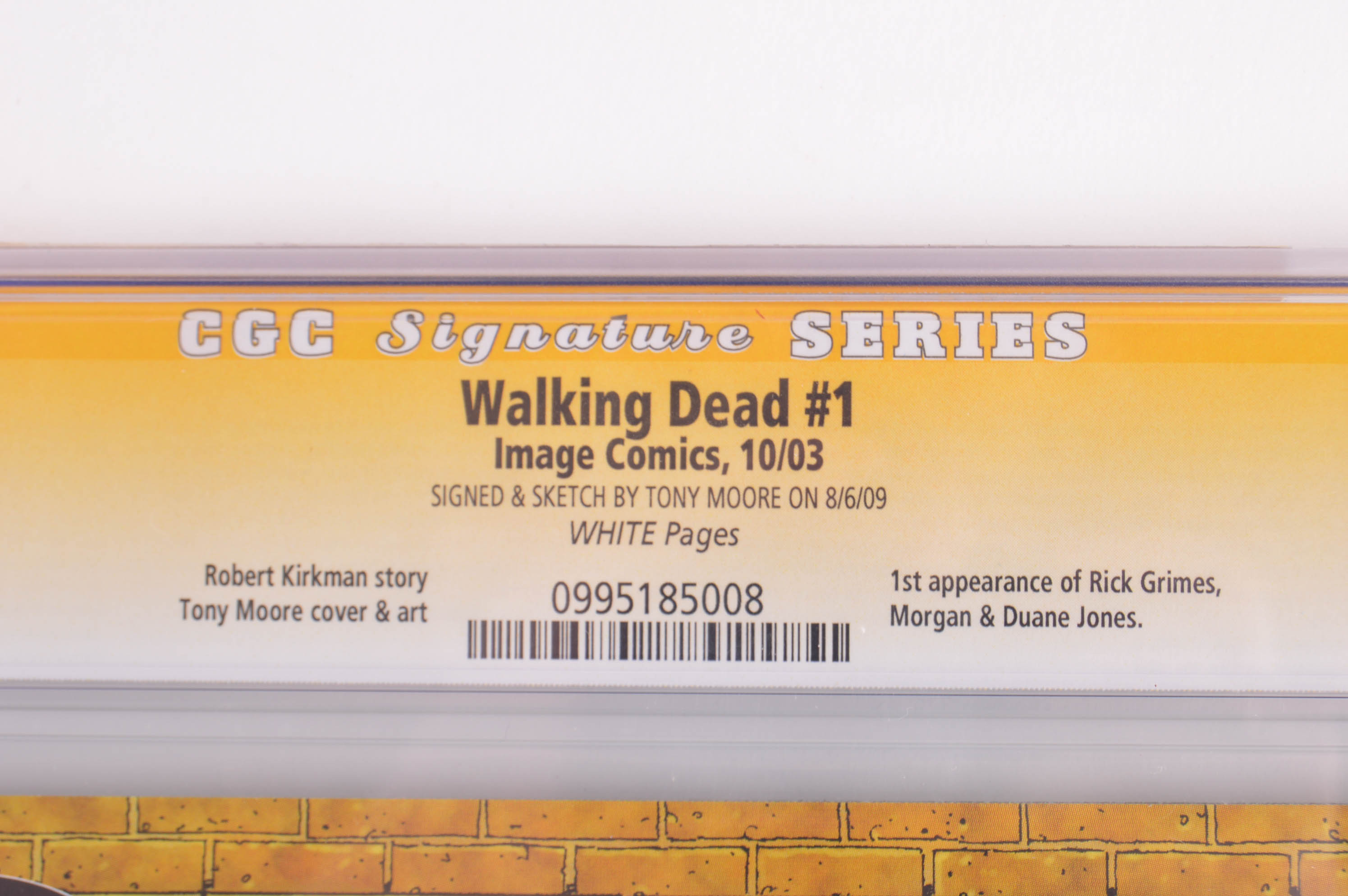 CGC Graded 9.8 Double Sketched and Signed The Walking Dead Issue #1 First Printing