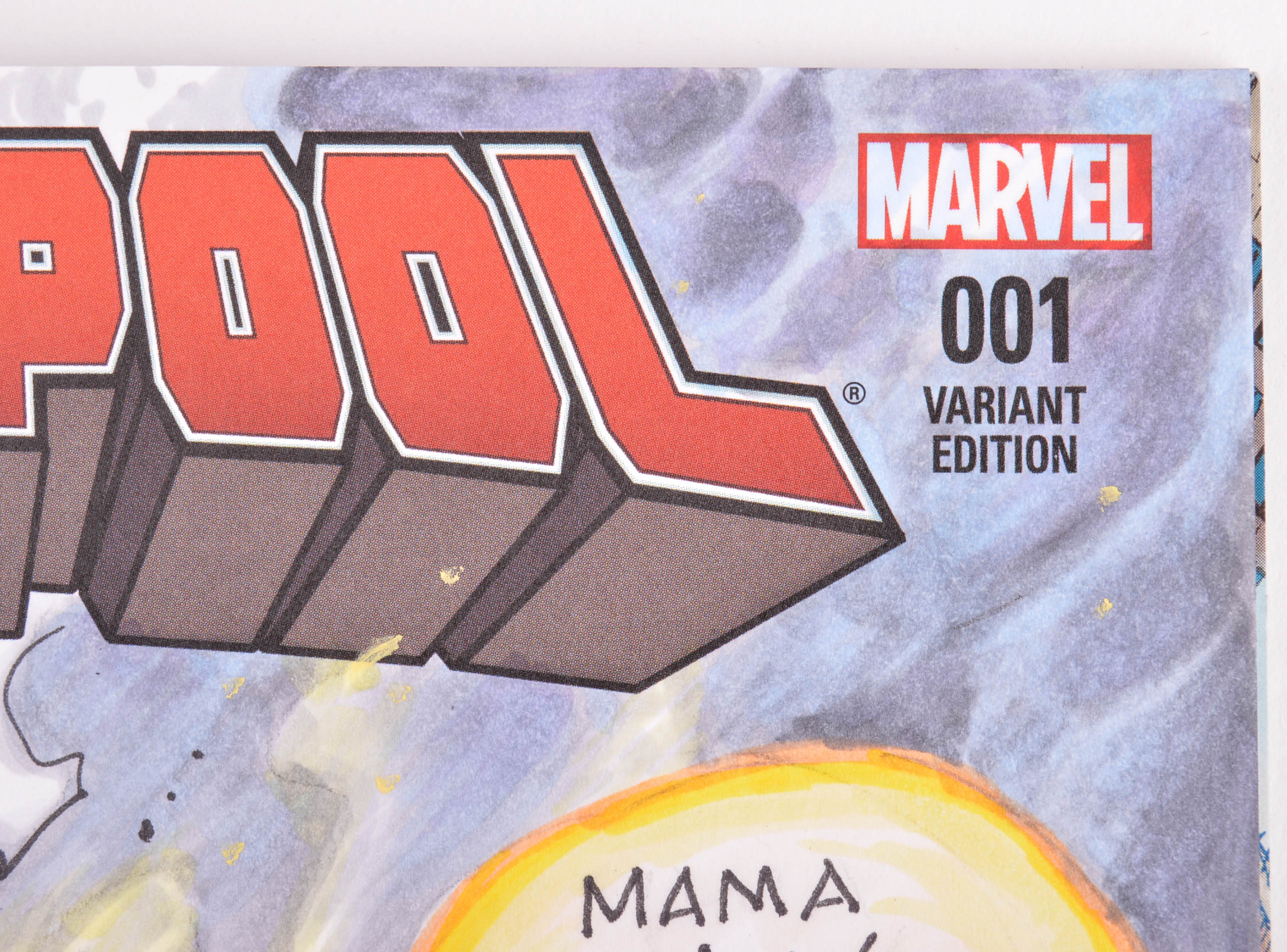 Tony Moore Copic Painted "Deadpool" Issue #1 Blank Variant