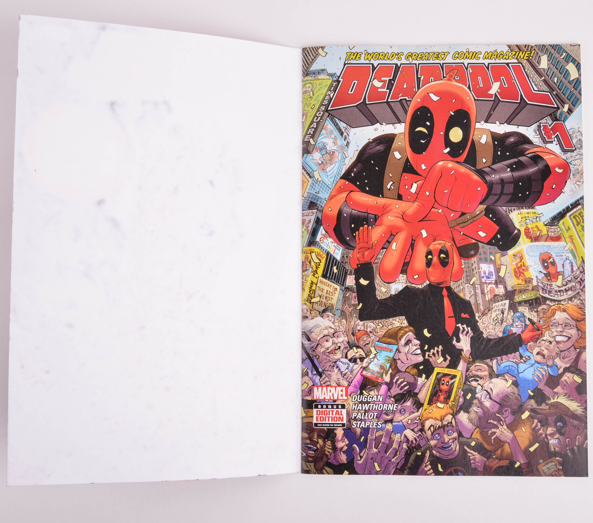 Tony Moore Copic Painted "Deadpool" Issue #1 Blank Variant