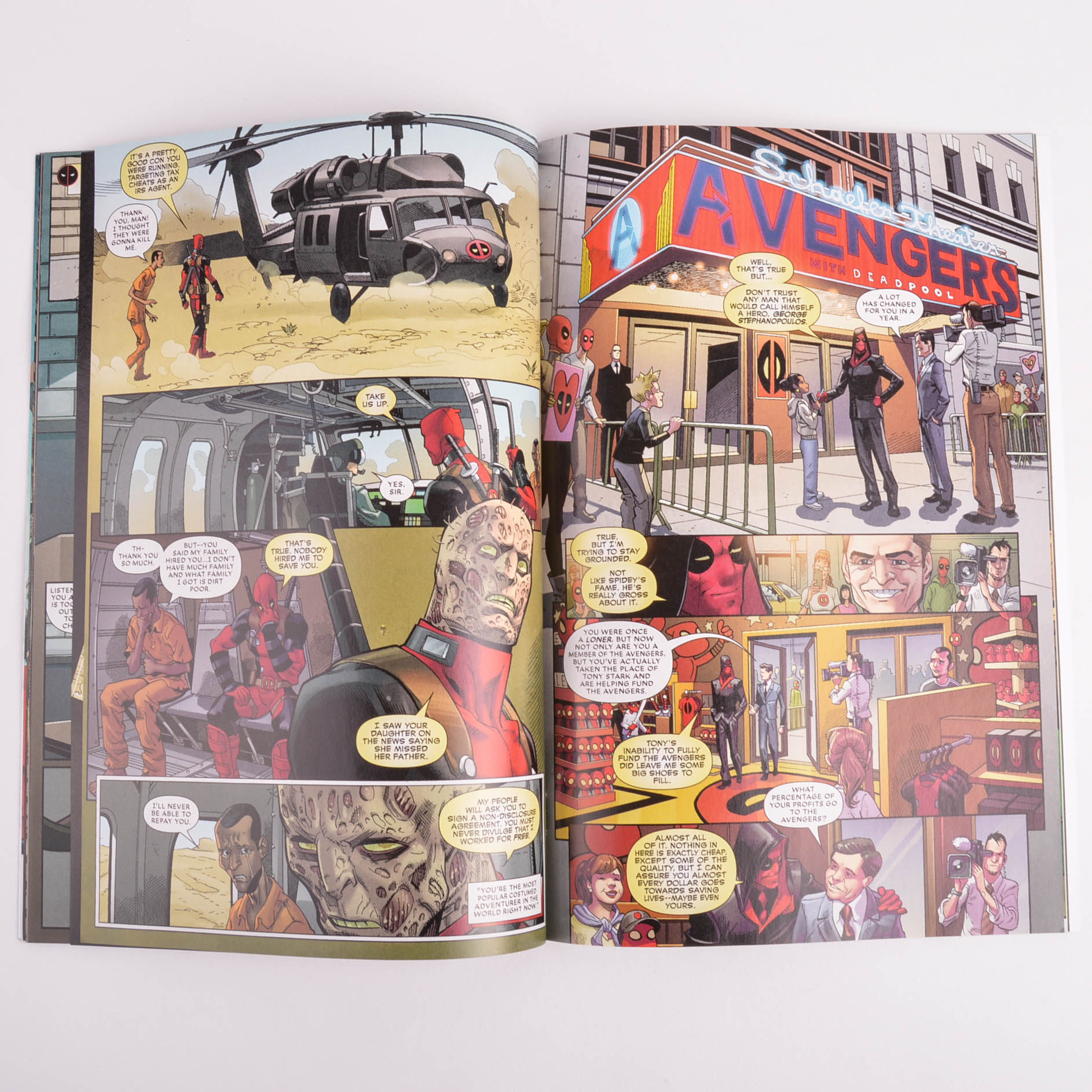 Tony Moore Copic Painted "Deadpool" Issue #1 Blank Variant