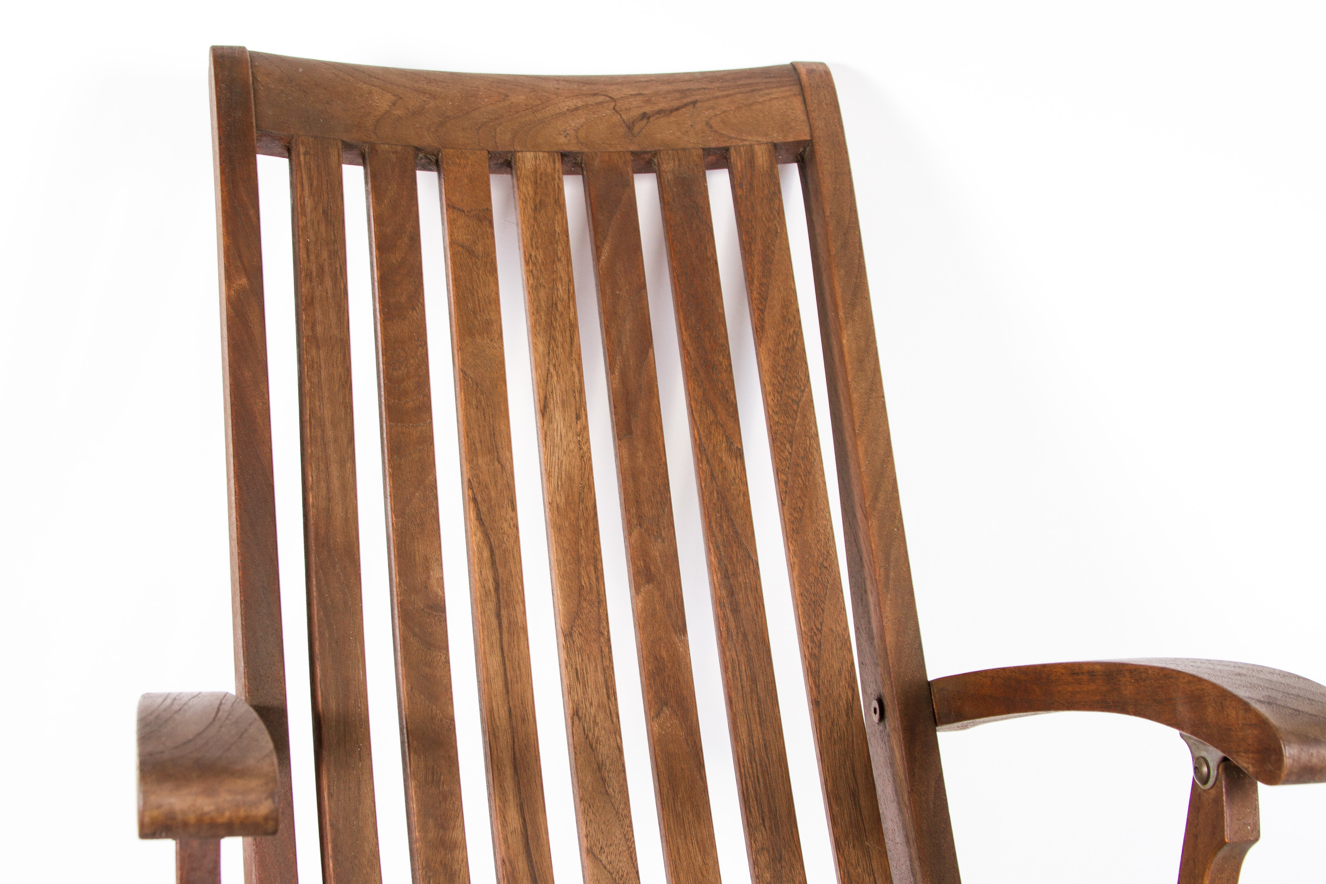 Pair Folding Teak Lounge Chairs