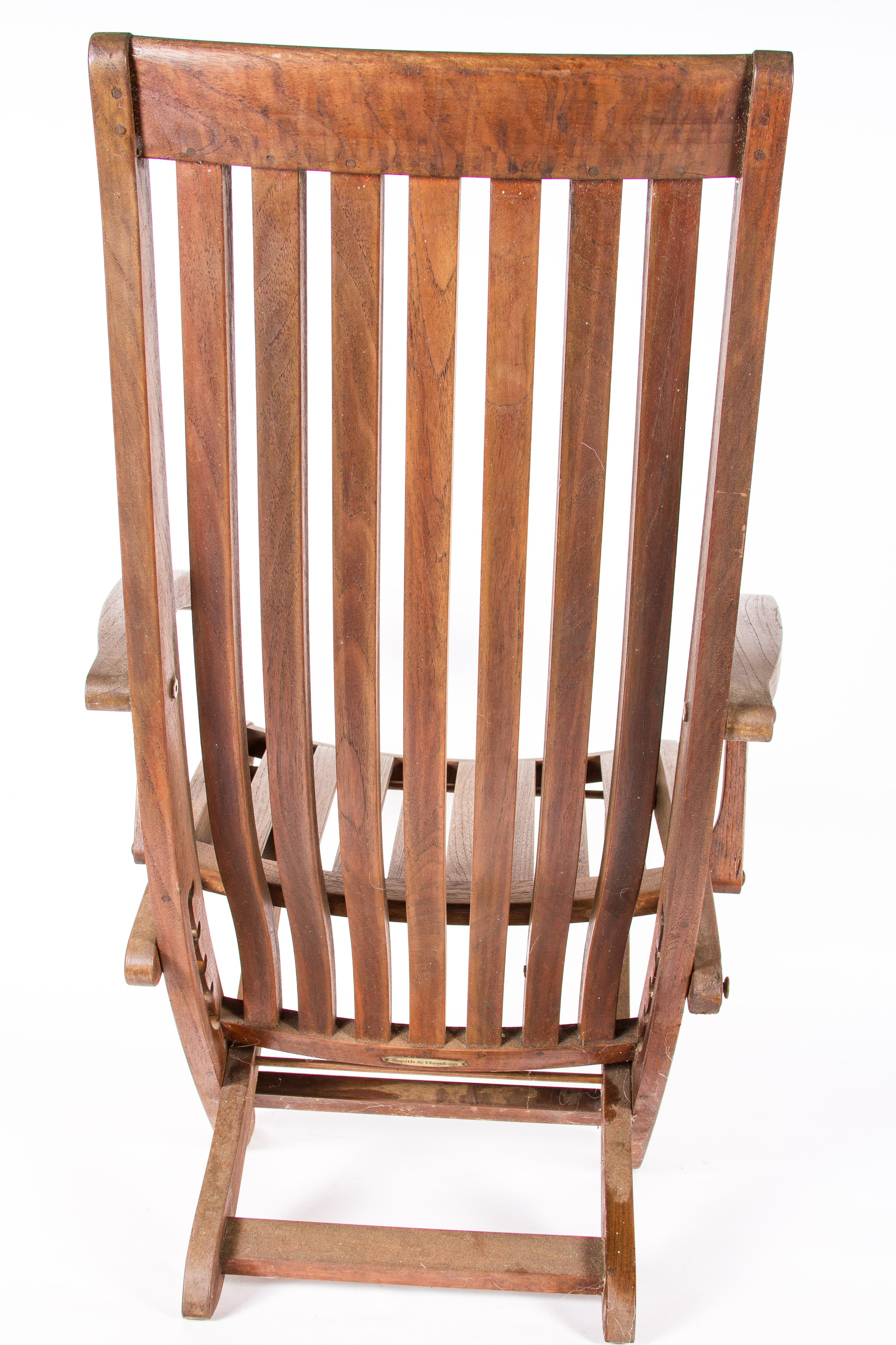 Pair Folding Teak Lounge Chairs