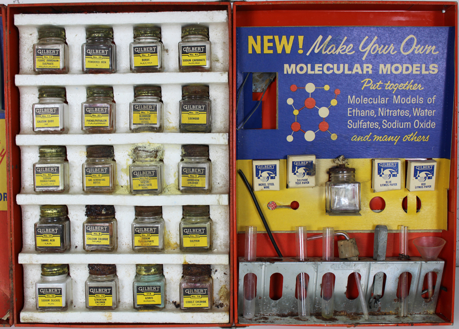 Vintage Toy Collection with Gilbert Chemistry Lab and Anatomy Model