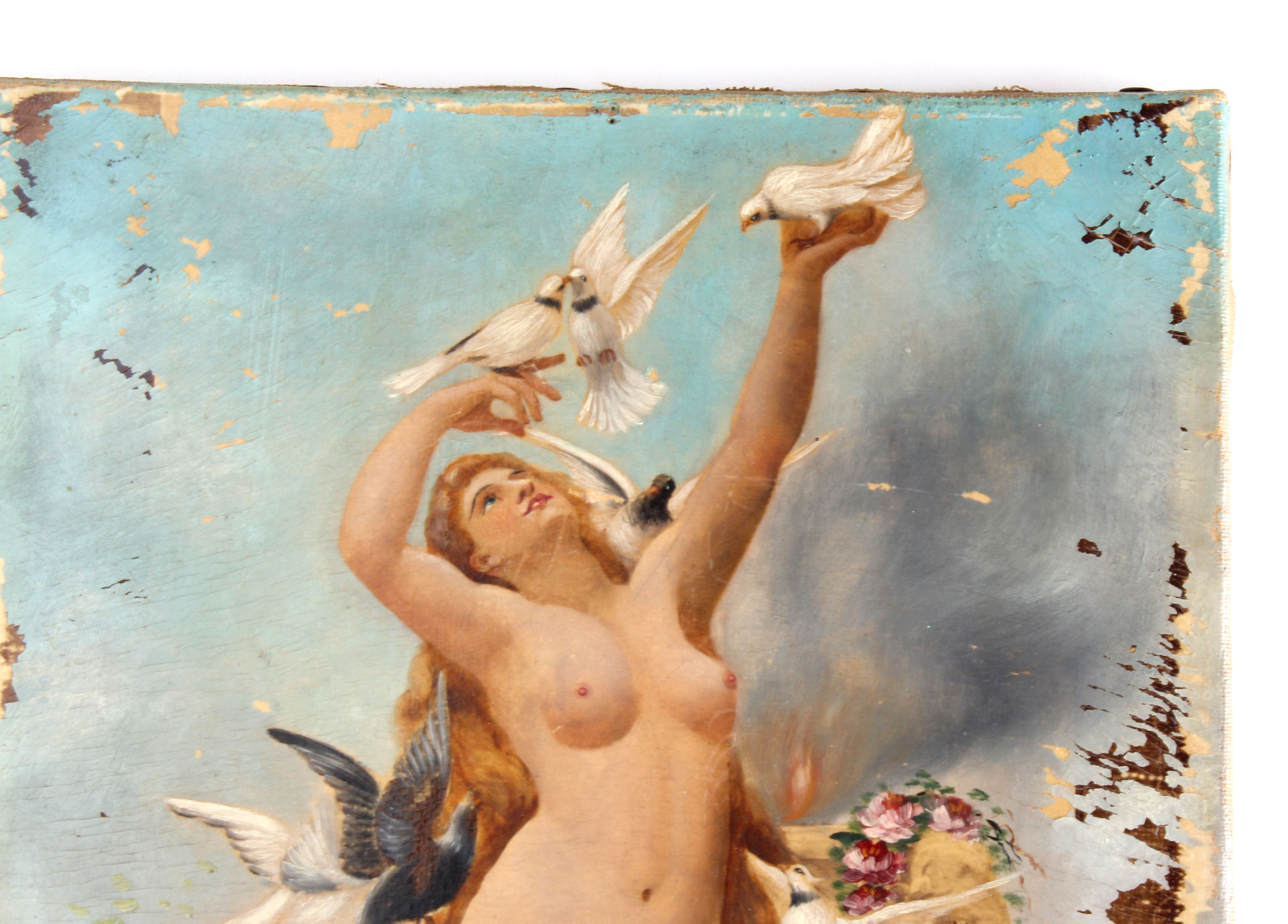 Lionel-Noel Royer Original 19th Century Oil Painting