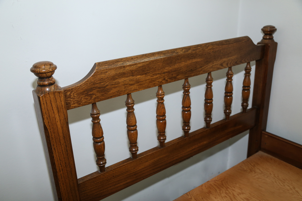 Vintage Oak Trundle Bed