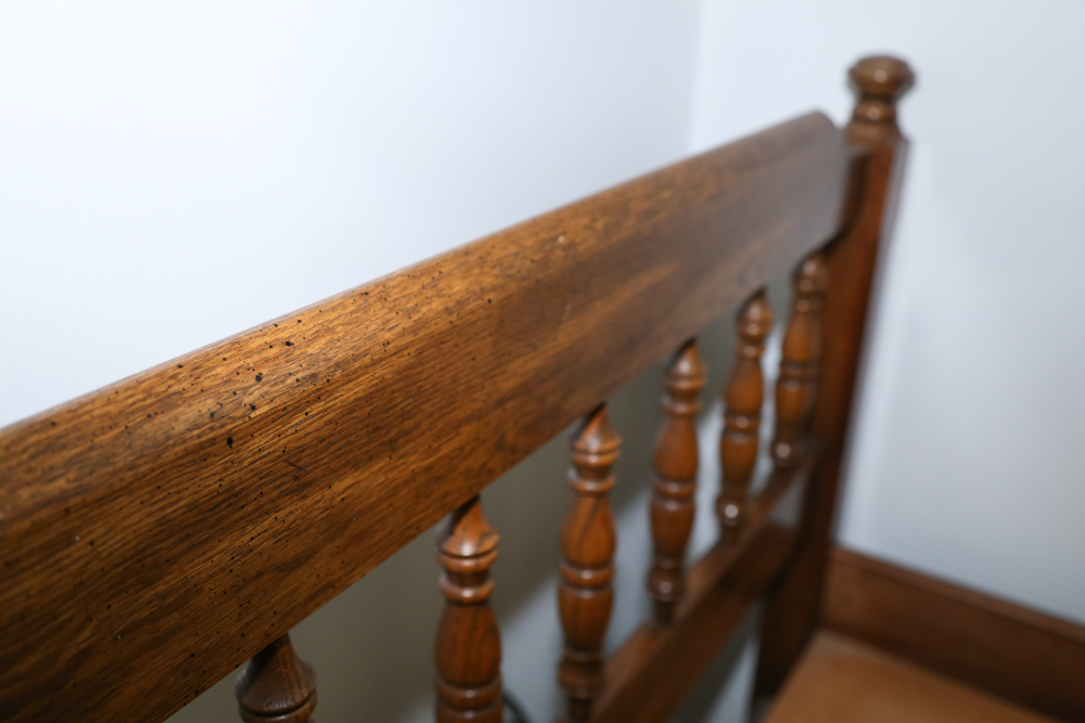 Vintage Oak Trundle Bed