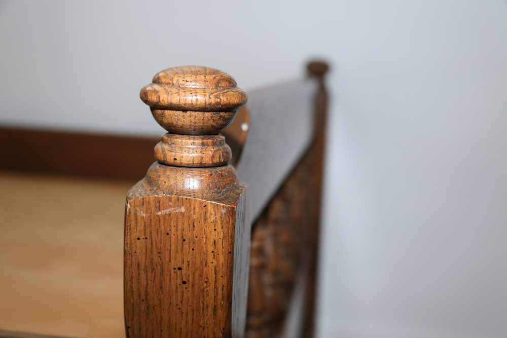 Vintage Oak Trundle Bed