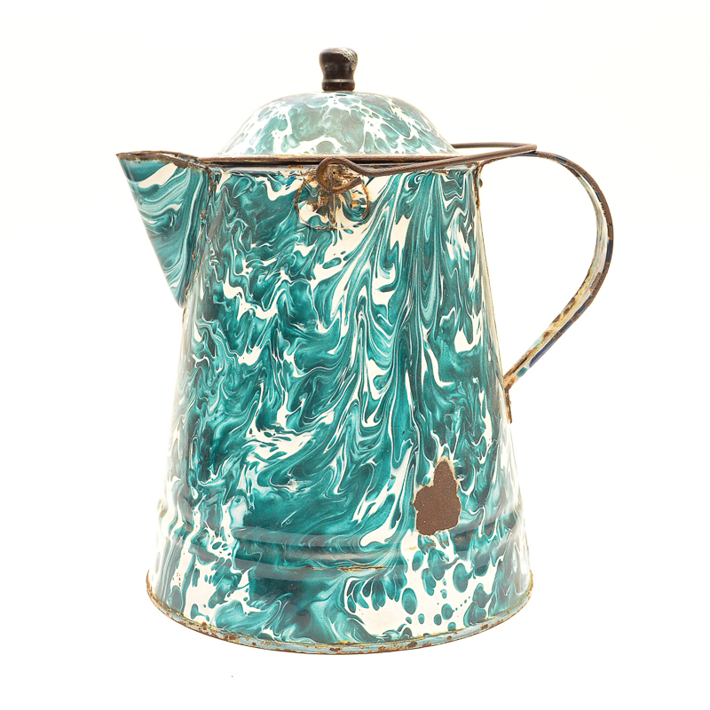 Vintage Enamelware Coffee Pot