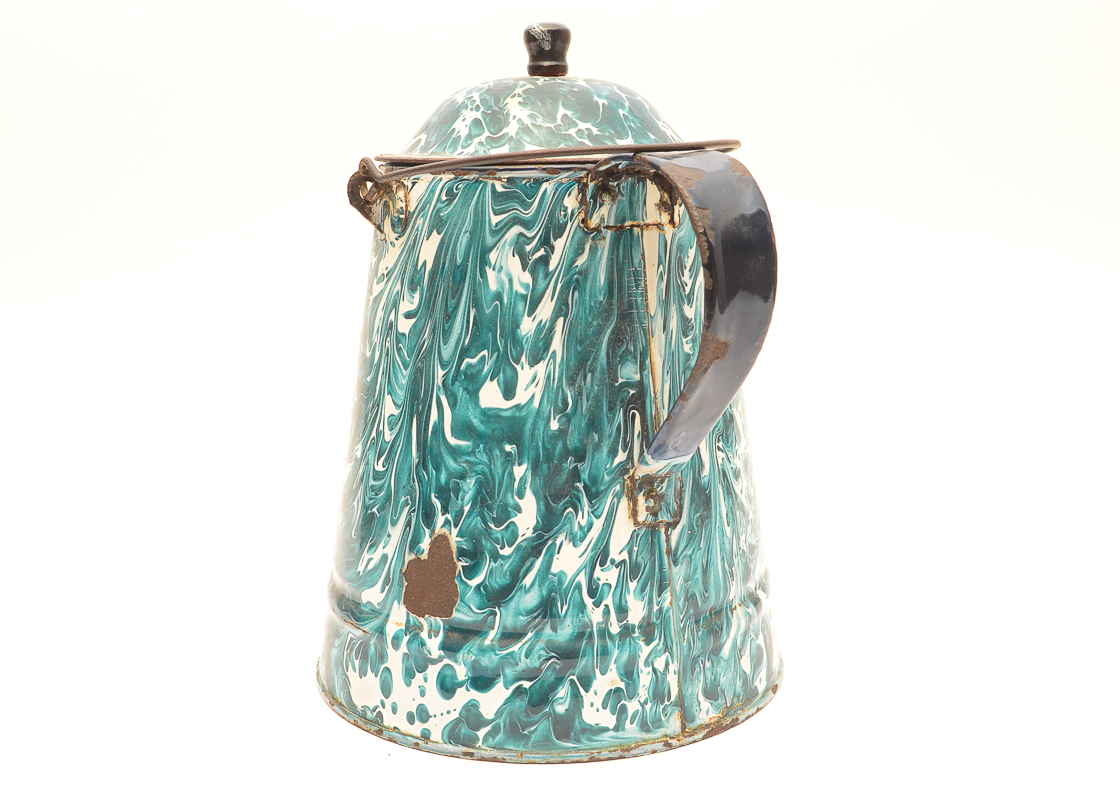Vintage Enamelware Coffee Pot