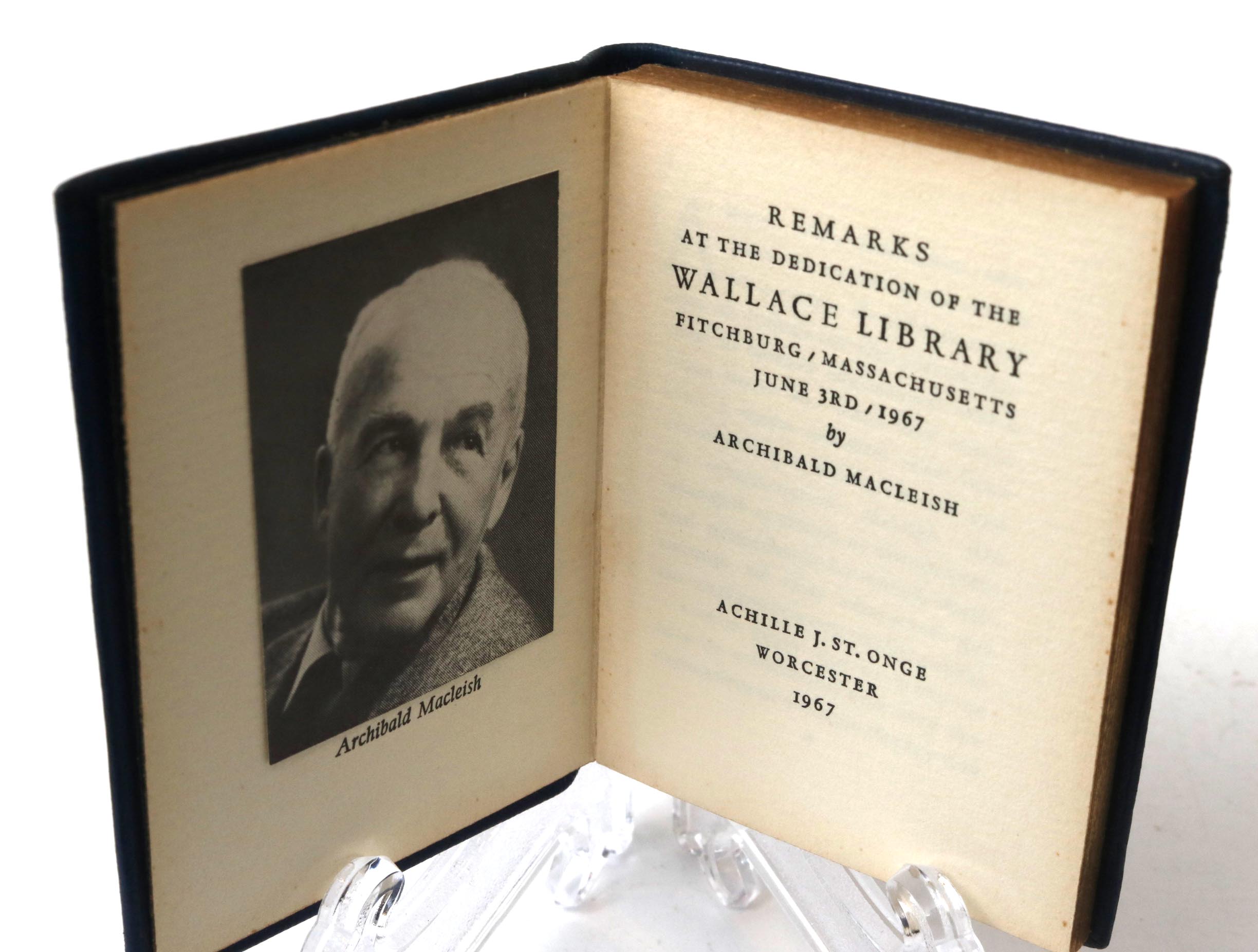 Five Leather Bound Miniature Books Published by St. Onge Press