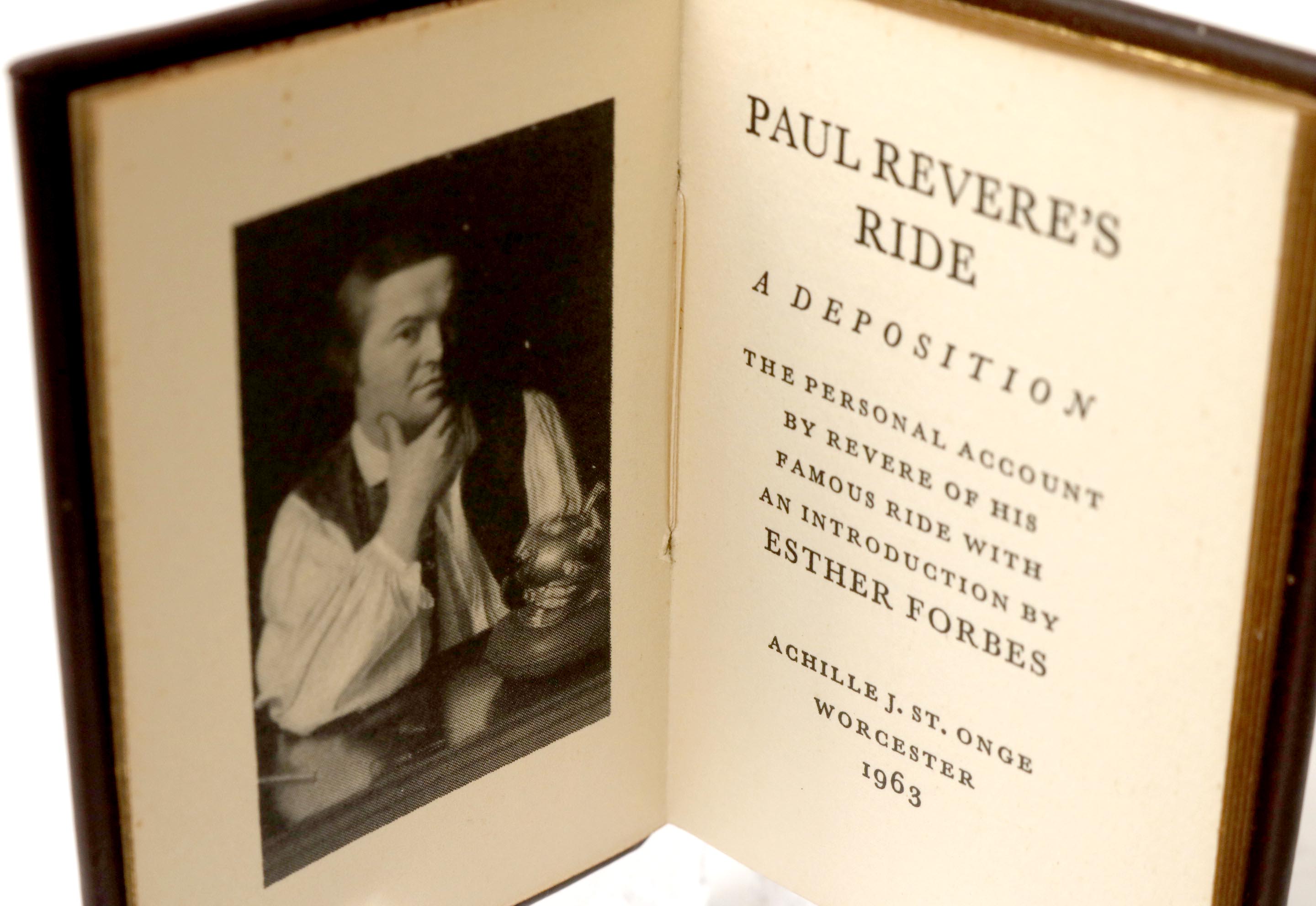 Five Leather Bound Miniature Books Published by St. Onge Press