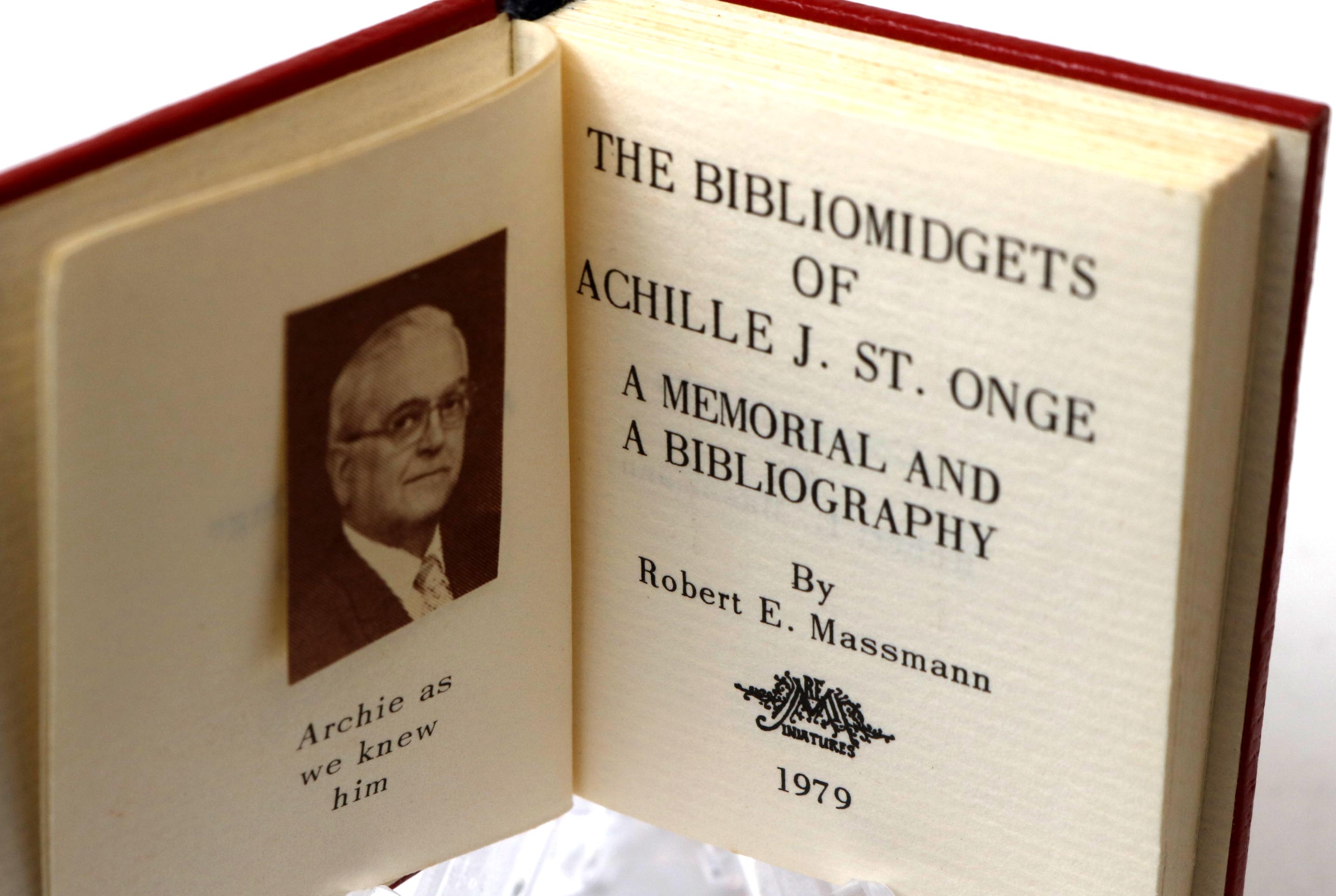 Five Leather Bound Miniature Books Published by St. Onge Press