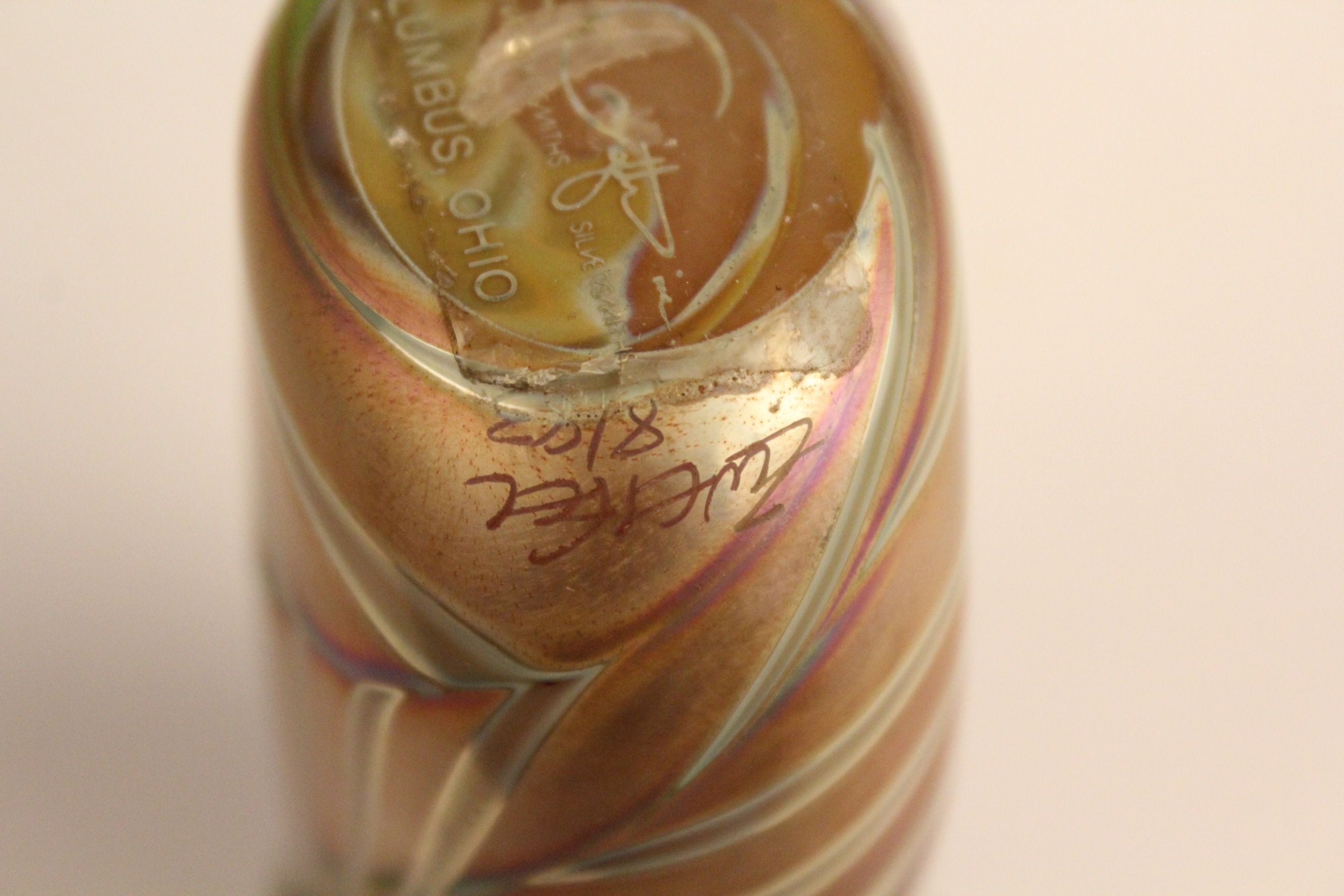 Trio of Petite Art Glass Vessels including Zweifel