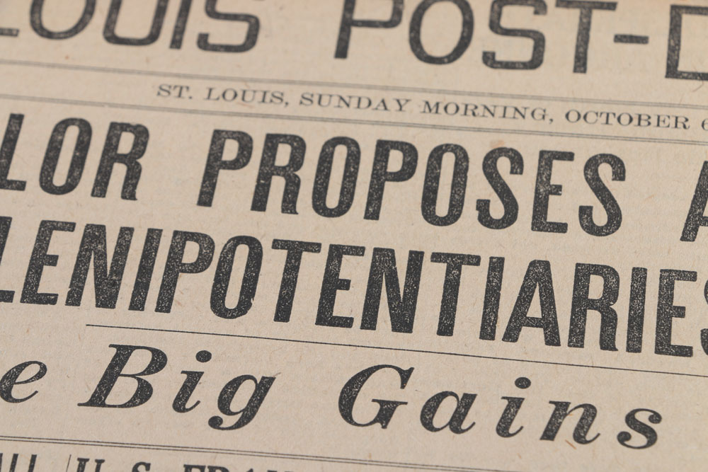 Antique St. Louis Post Dispatch Newspapers