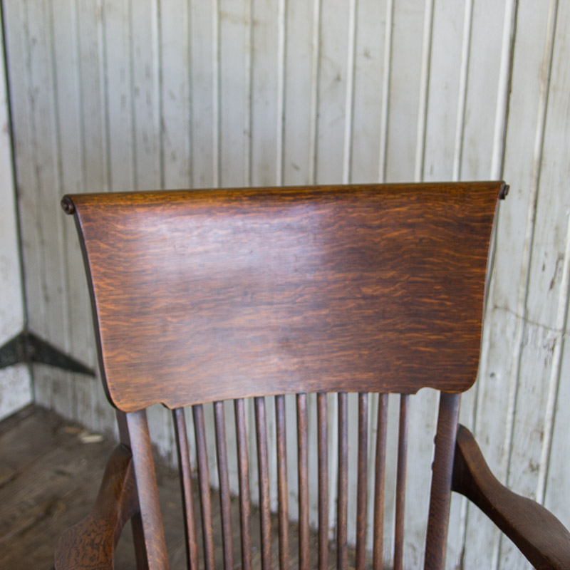 Antique Tiger Oak Rocking Chair