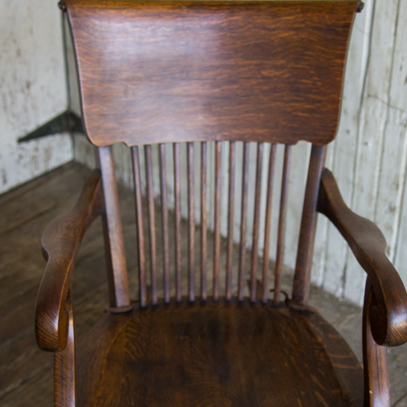 Antique Tiger Oak Rocking Chair