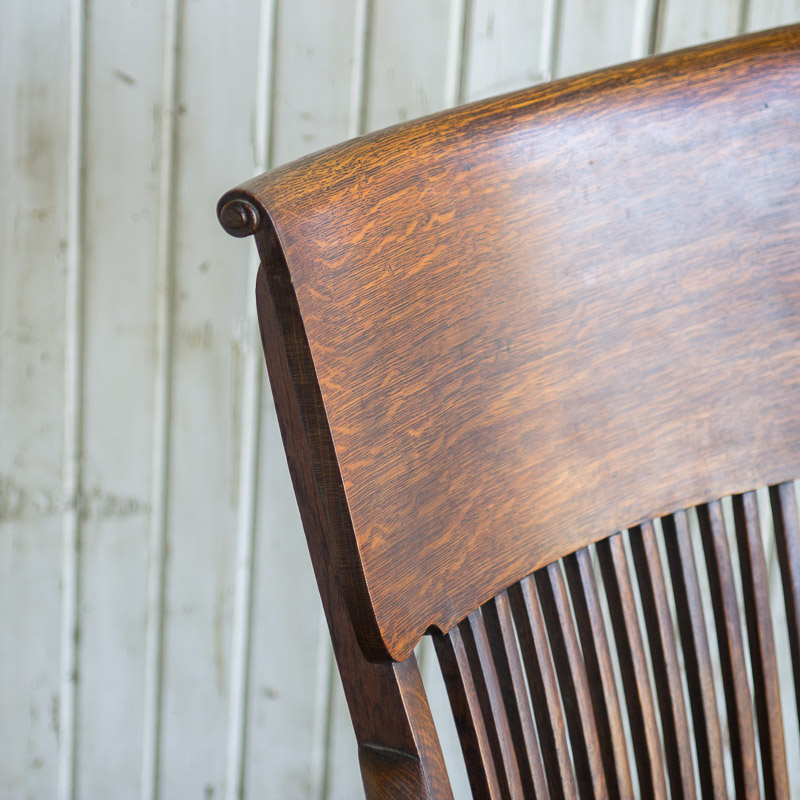 Antique Tiger Oak Rocking Chair