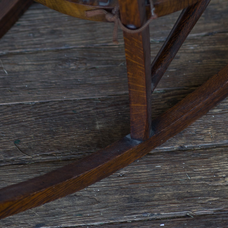 Antique Tiger Oak Rocking Chair