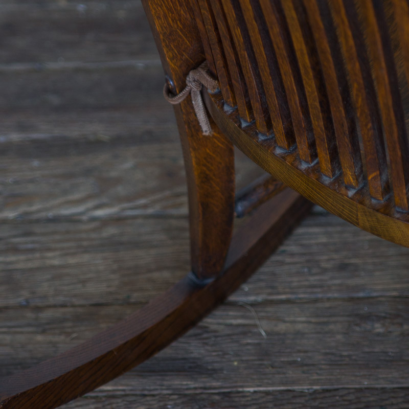 Antique Tiger Oak Rocking Chair