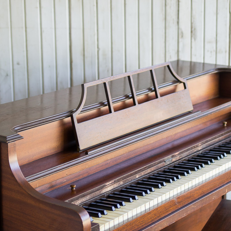Vintage N.W. Nelson Console Piano and Bench