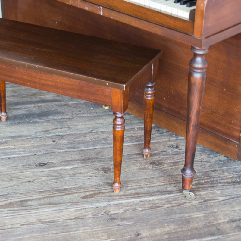 Vintage N.W. Nelson Console Piano and Bench