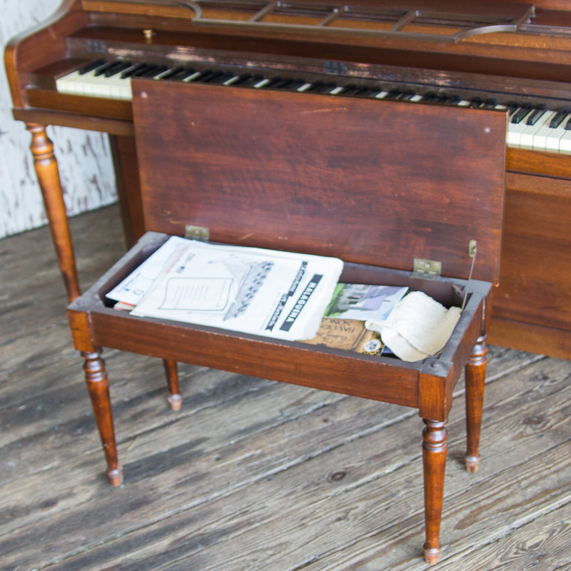 Vintage N.W. Nelson Console Piano and Bench
