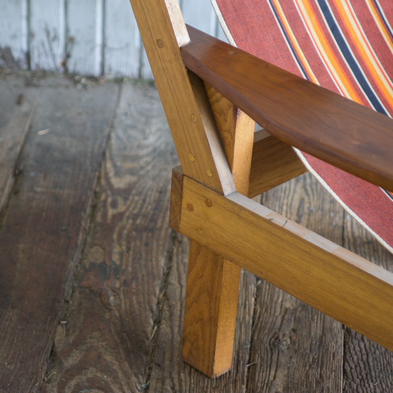 Handcrafted South Pacific Style Lawn Chair by John Chace