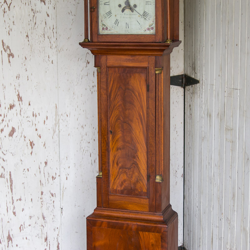 Circa 1810 Federal Mahogany Longcase Clock by Ezra Batchelder