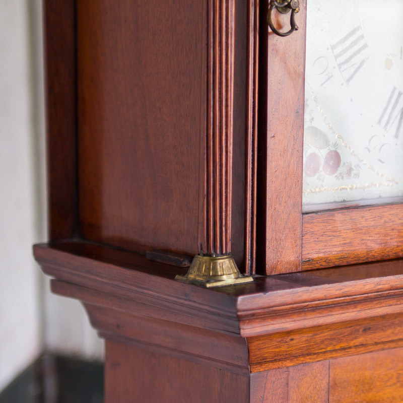 Circa 1810 Federal Mahogany Longcase Clock by Ezra Batchelder