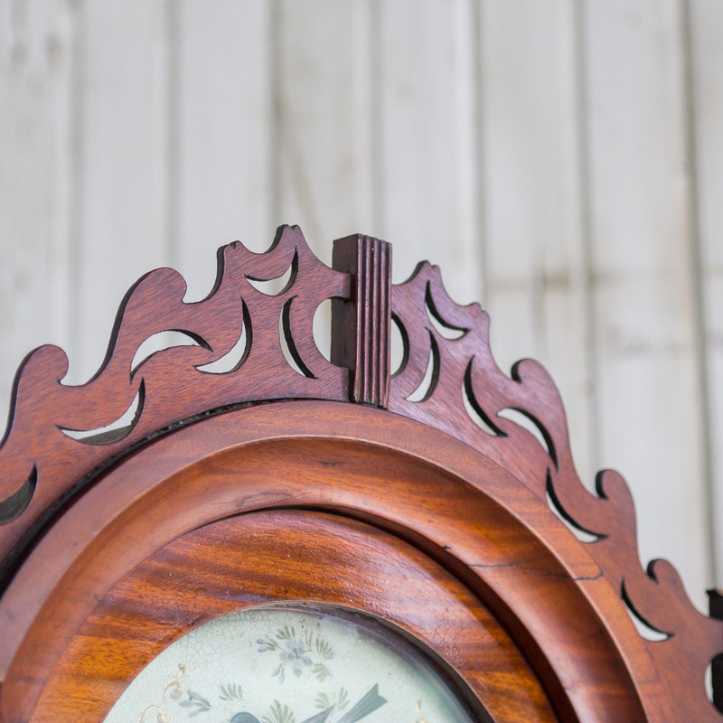 Circa 1810 Federal Mahogany Longcase Clock by Ezra Batchelder