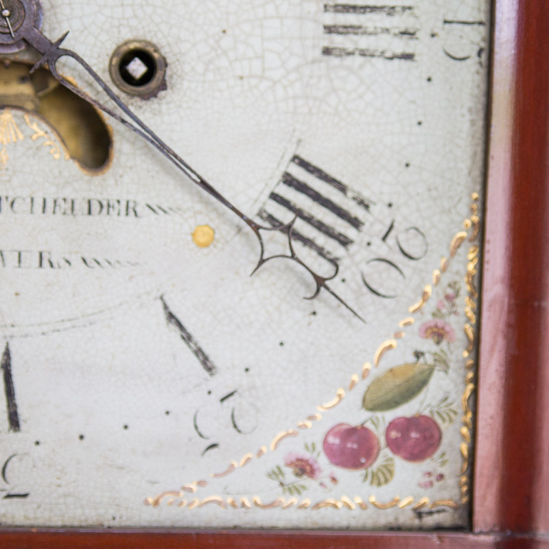 Circa 1810 Federal Mahogany Longcase Clock by Ezra Batchelder