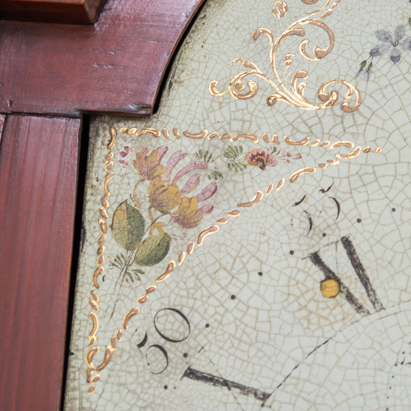 Circa 1810 Federal Mahogany Longcase Clock by Ezra Batchelder
