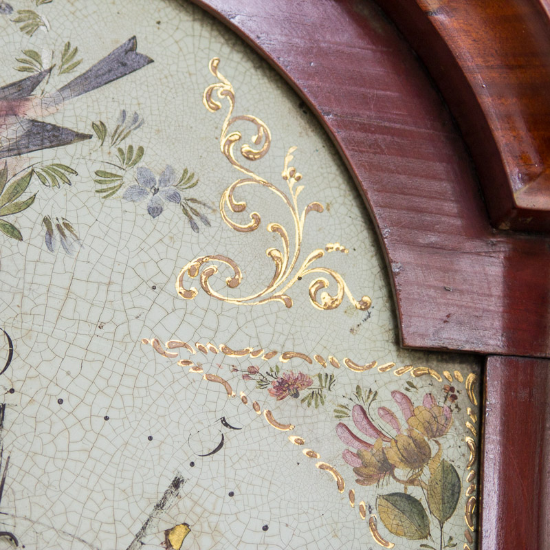 Circa 1810 Federal Mahogany Longcase Clock by Ezra Batchelder
