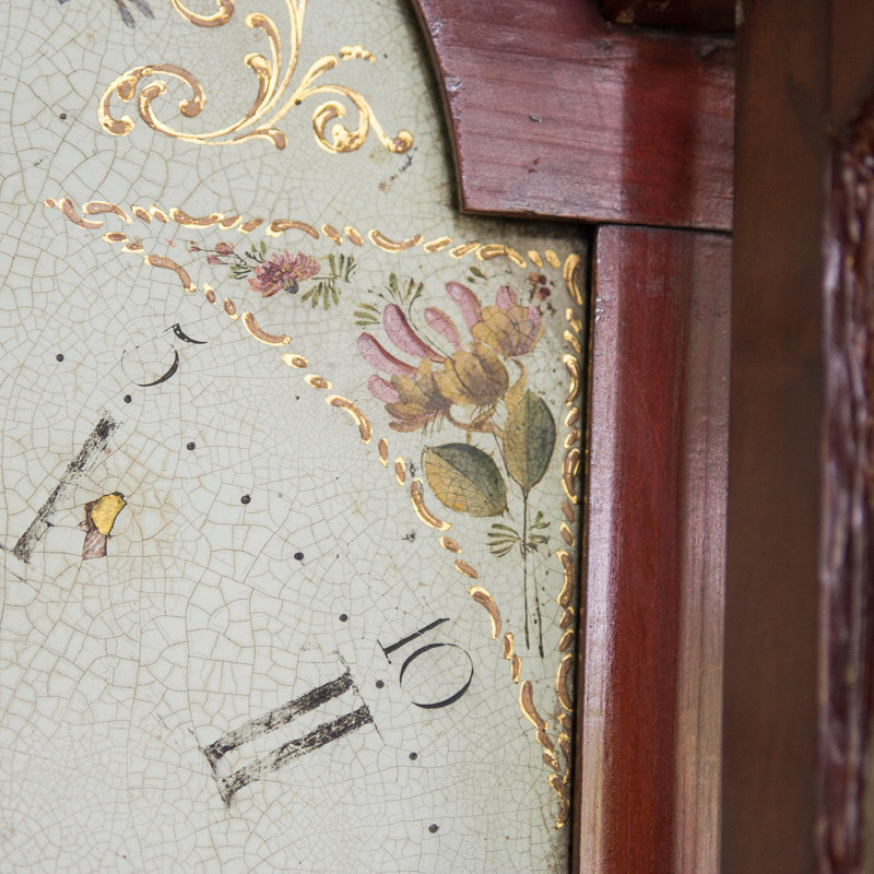 Circa 1810 Federal Mahogany Longcase Clock by Ezra Batchelder