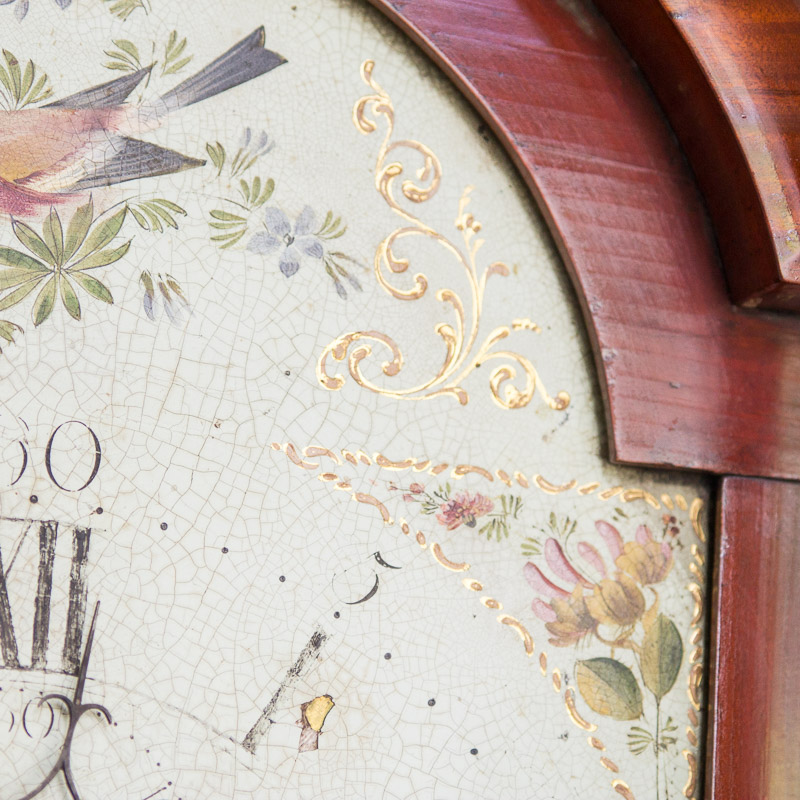 Circa 1810 Federal Mahogany Longcase Clock by Ezra Batchelder