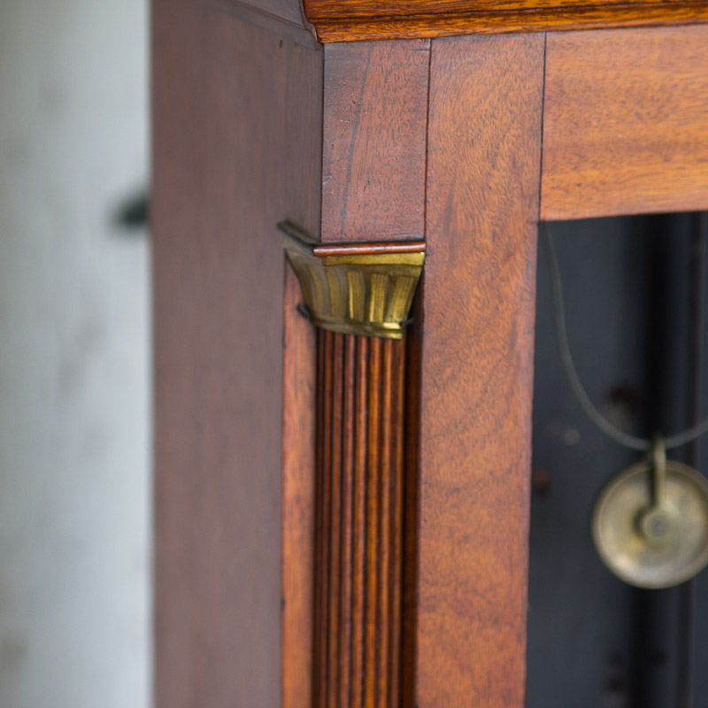 Circa 1810 Federal Mahogany Longcase Clock by Ezra Batchelder