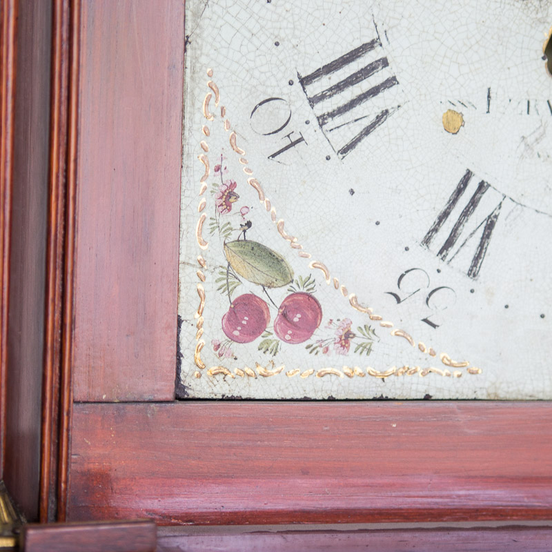 Circa 1810 Federal Mahogany Longcase Clock by Ezra Batchelder