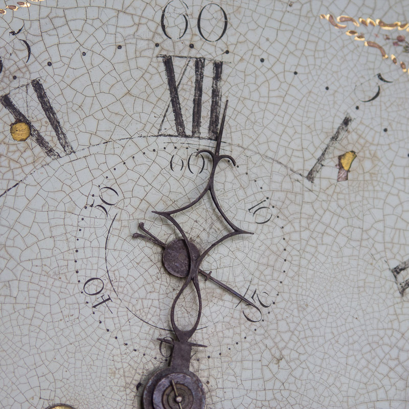 Circa 1810 Federal Mahogany Longcase Clock by Ezra Batchelder