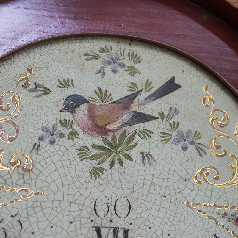 Circa 1810 Federal Mahogany Longcase Clock by Ezra Batchelder