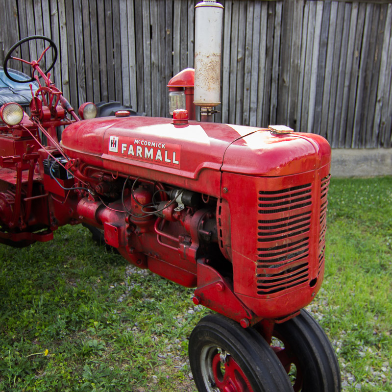 1950 McCormick Farmall C Tractor with Sickle Mower Attachment
