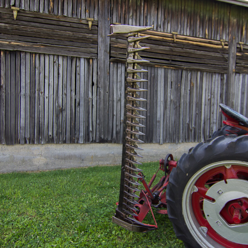 1950 McCormick Farmall C Tractor with Sickle Mower Attachment