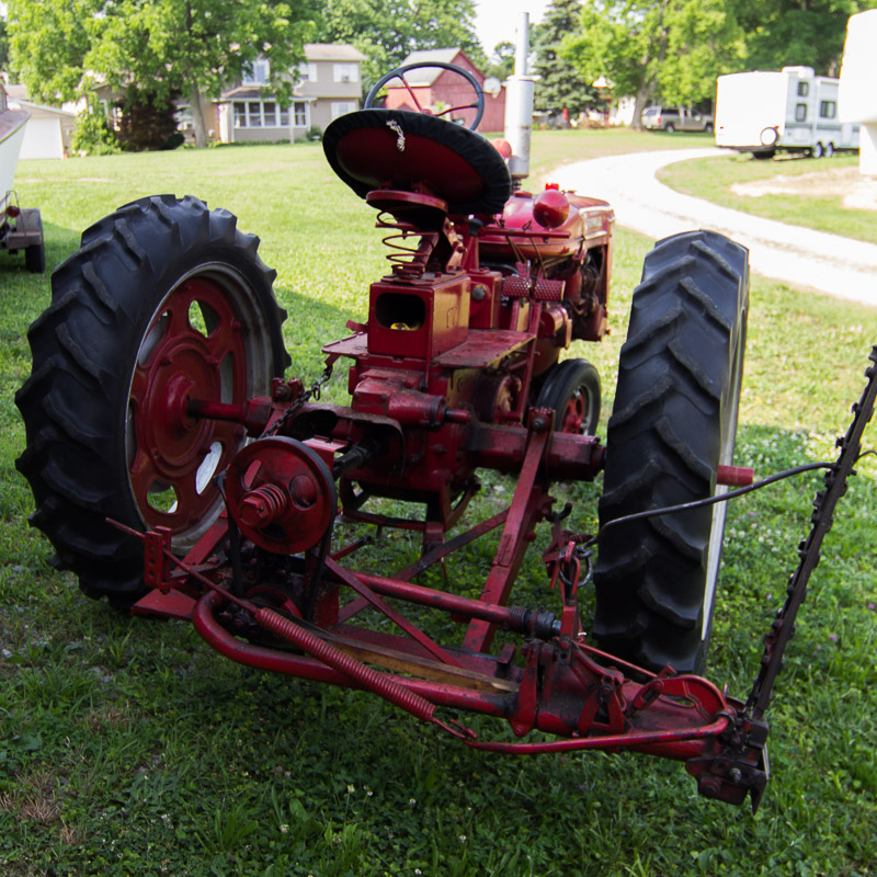 1950 McCormick Farmall C Tractor with Sickle Mower Attachment