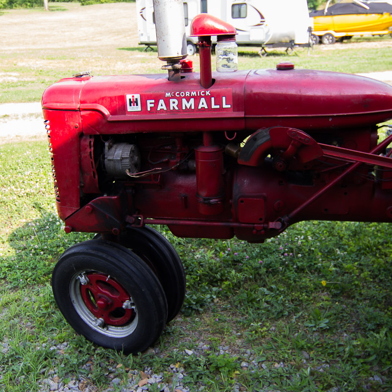 1950 McCormick Farmall C Tractor with Sickle Mower Attachment