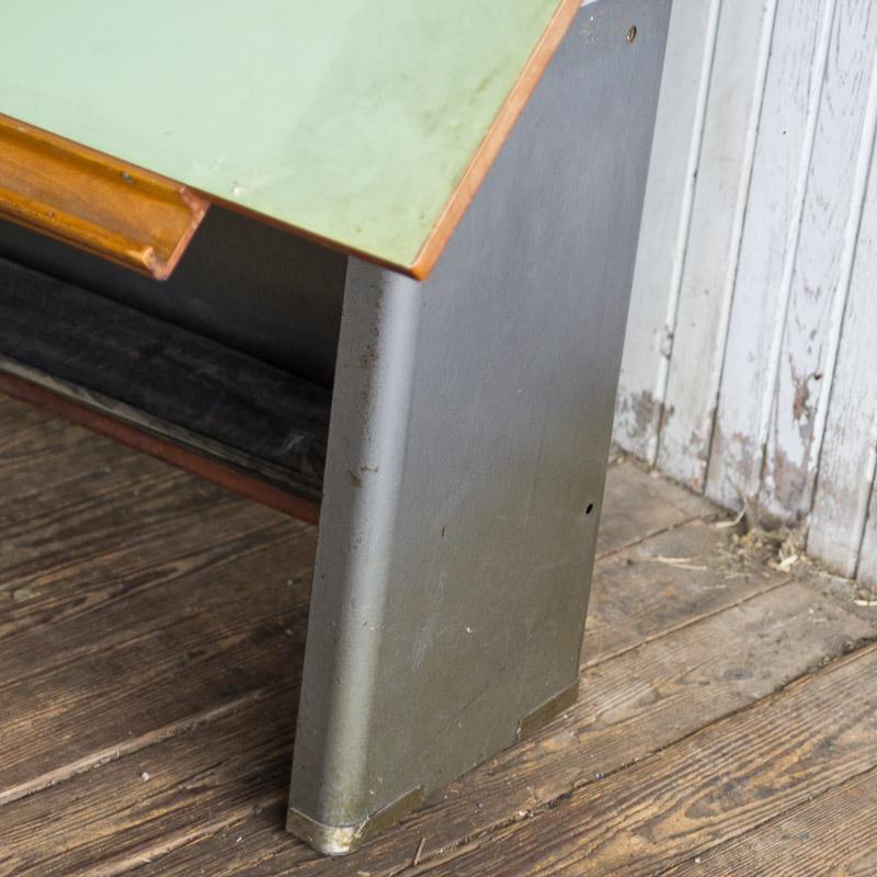 Vintage Hamilton Adjustable Top Drafting Table with Vemco Strait Edge Machine