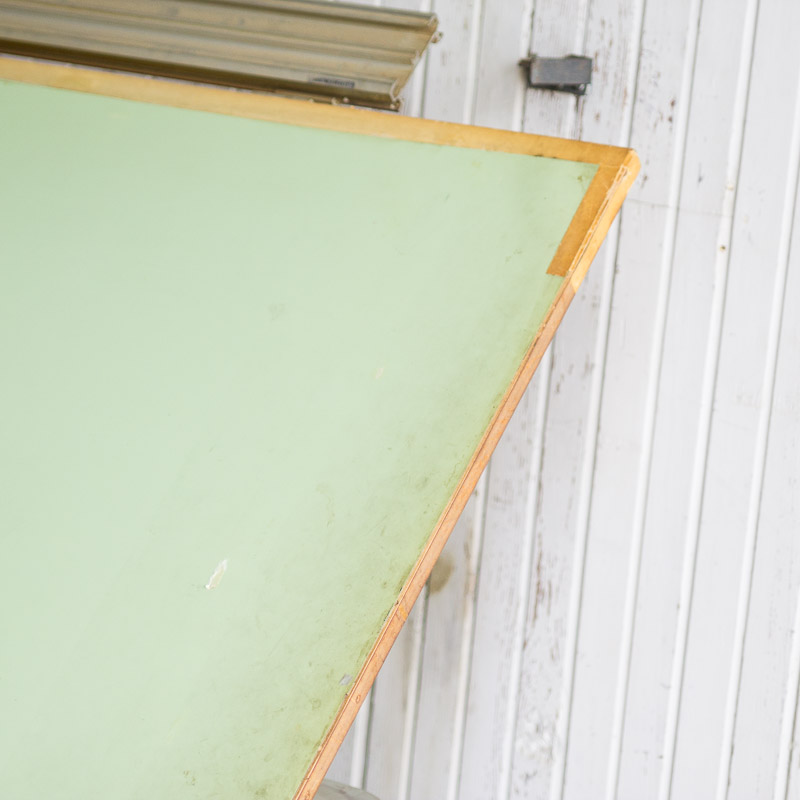 Vintage Hamilton Adjustable Top Drafting Table with Vemco Strait Edge Machine