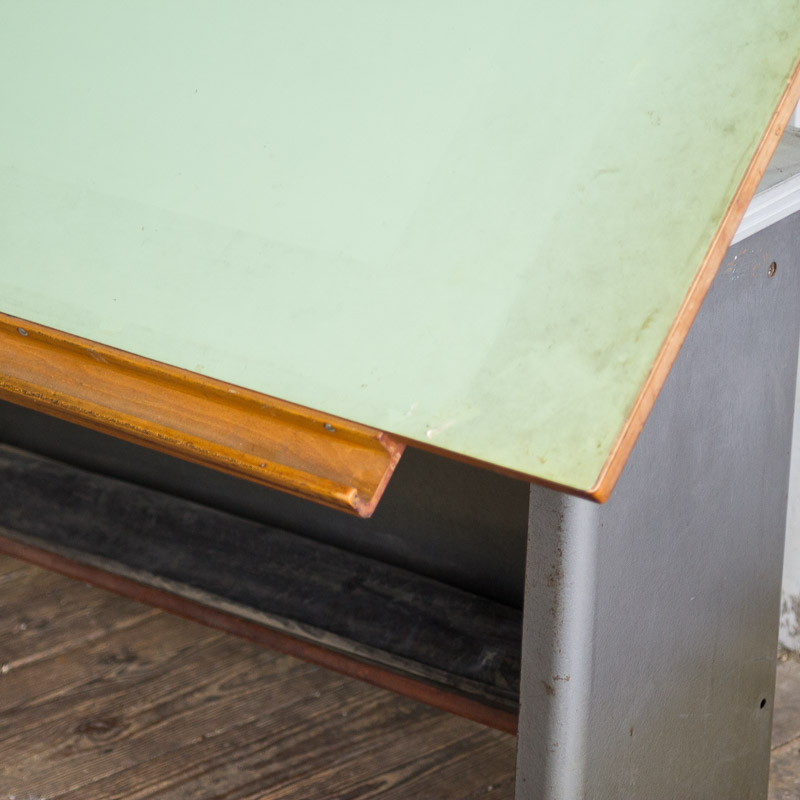 Vintage Hamilton Adjustable Top Drafting Table with Vemco Strait Edge Machine