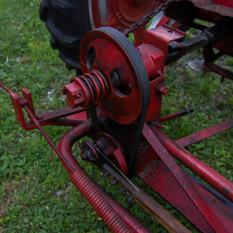 1950 McCormick Farmall C Tractor with Sickle Mower Attachment
