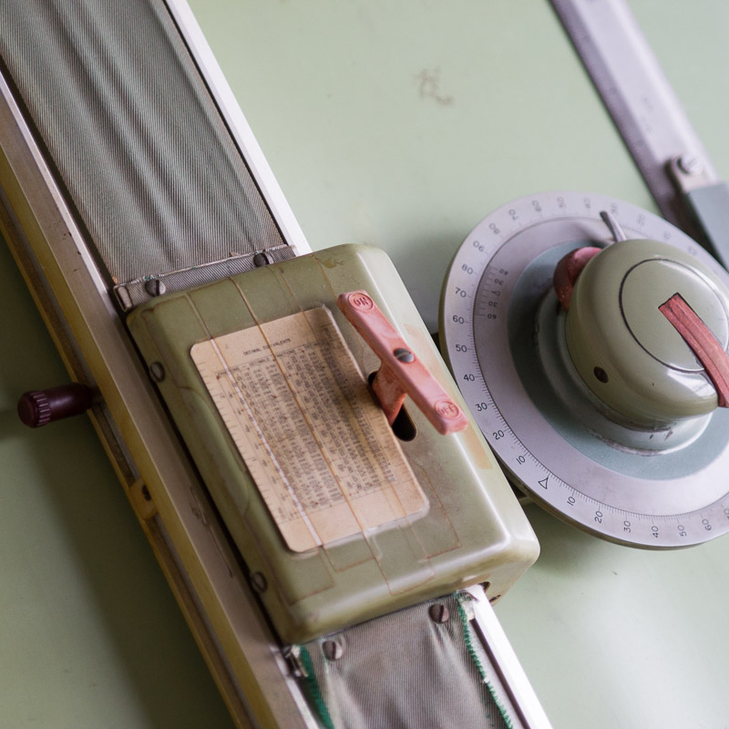 Vintage Hamilton Adjustable Top Drafting Table with Vemco Strait Edge Machine