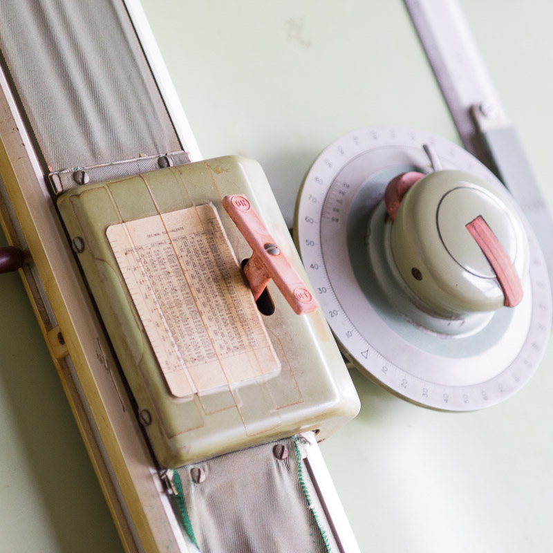 Vintage Hamilton Adjustable Top Drafting Table with Vemco Strait Edge Machine