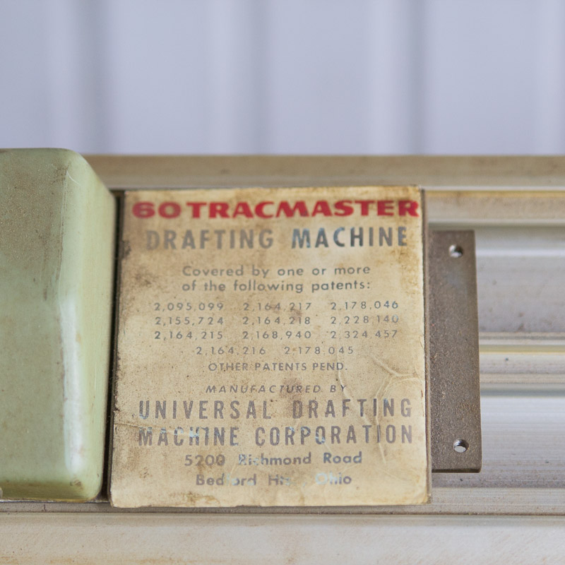 Vintage Hamilton Adjustable Top Drafting Table with Vemco Strait Edge Machine